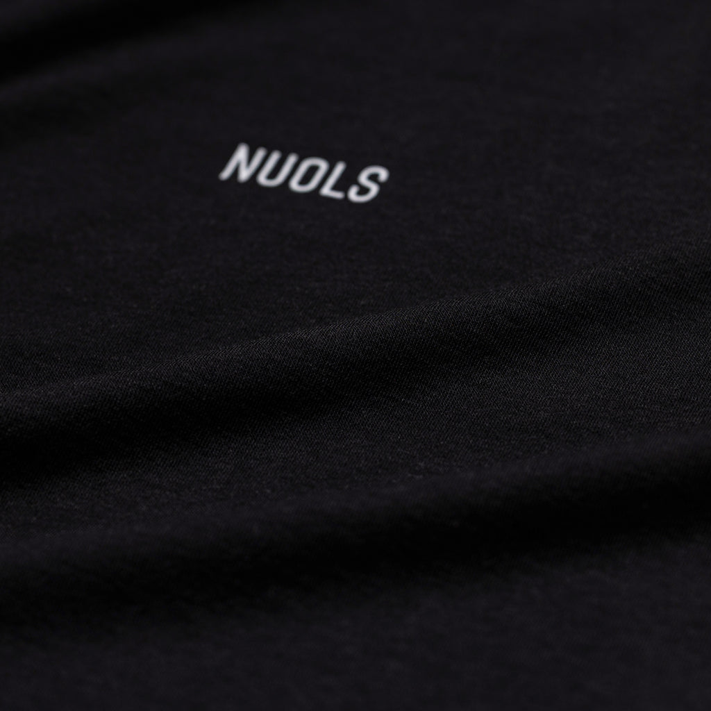 NUOLS CONDITIONING WEAR SLEEP ブラック 生地とロゴのディテール